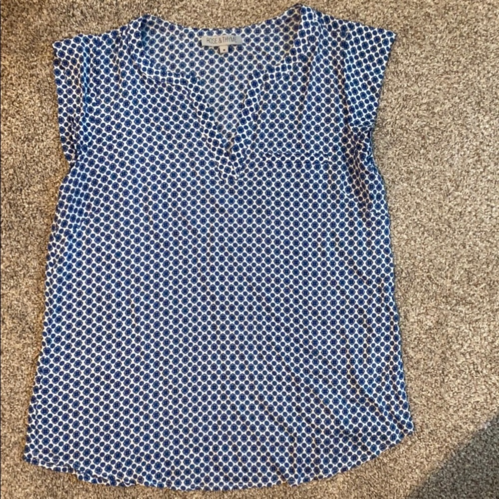 Rose & Thyme short sleeve blouse | medium